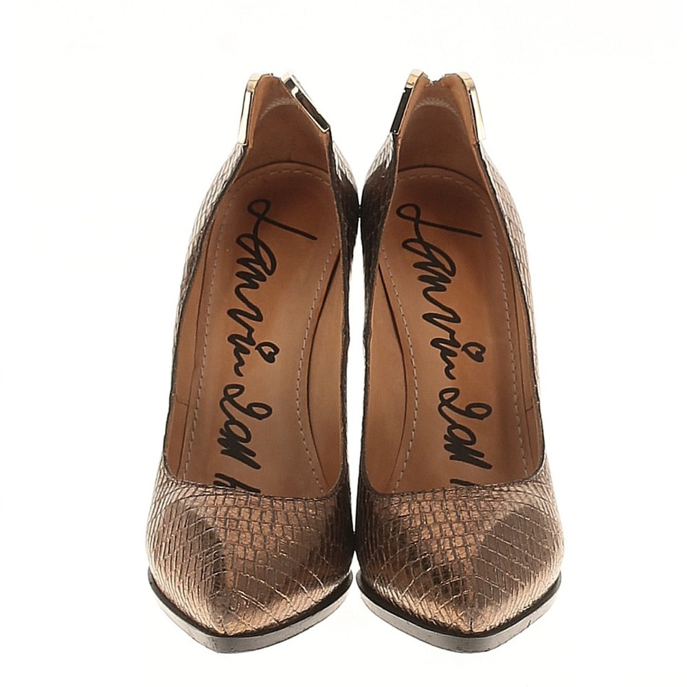Bronze Lanvin Embossed Heels (36)